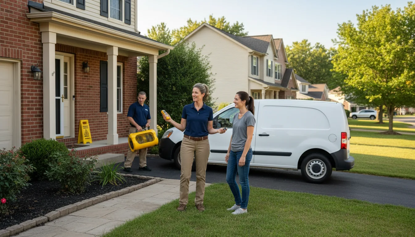 Residential water damage restoration in Pickens, MS